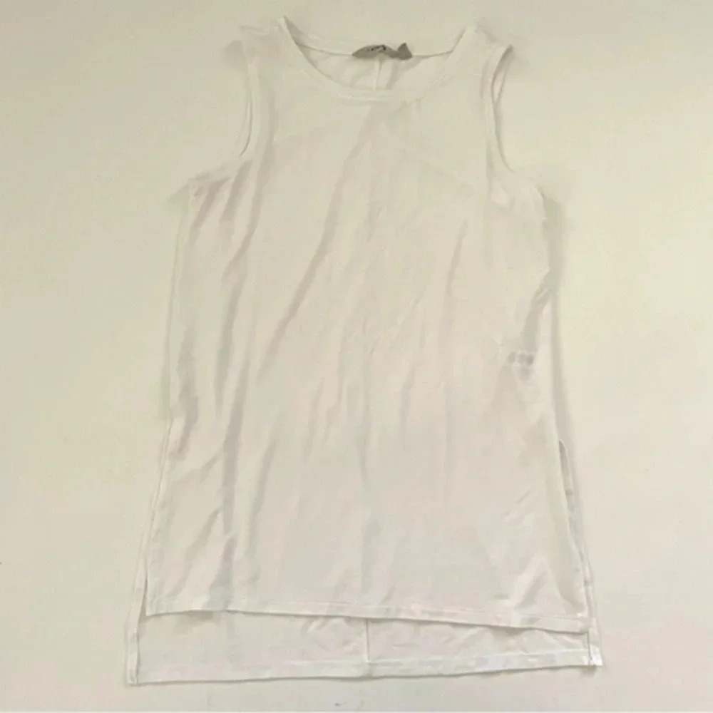 Athleta Side Split Tank Top White XS
